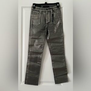 NWT J Brand metallic coated jeans
